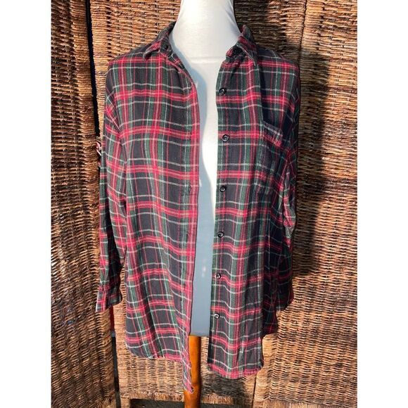 Basic Editions Long-Sleeve Flannel M - Picture 1 of 9